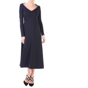 FEM Navy Midi Women Dress Size: M